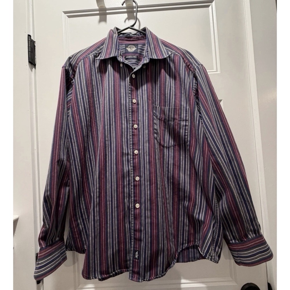 Dockers Levi's Striped Button Up Shirt Mens M Wrinkle Free Long Sleeve Cotton - Picture 4 of 4